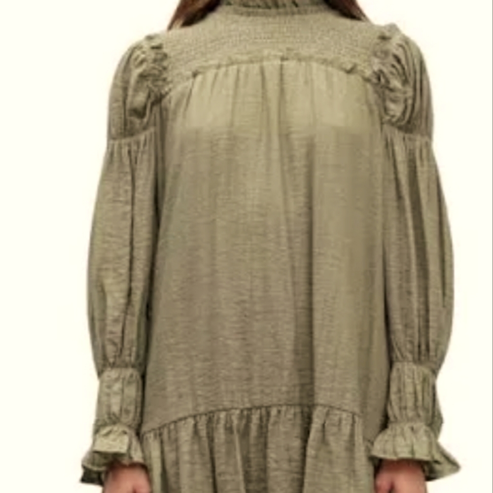 Anthropologie Moon River Sage Green Mini Dresses
